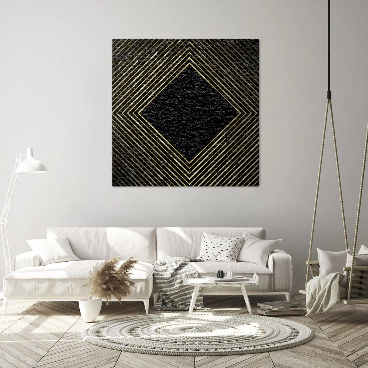 Impression sur toile - Image sur toile - Géométrie dans un style glamour - 70x70 cm