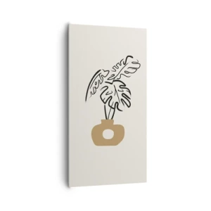 Impression sur toile - Image sur toile - Monstera – décoration de la maison - 65x120 cm