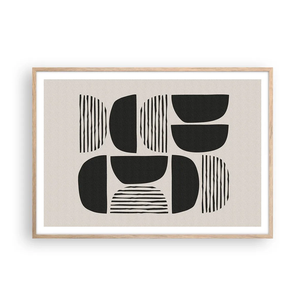 Affiche dans un chêne clair - Poster - Offres sans enthousiasme - 100x70 cm