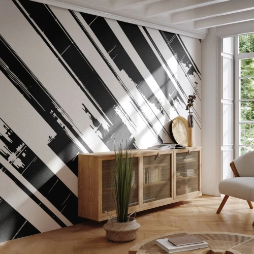 Papier Peint Photo Standard Eco - Une composition intense et dynamique - Vecteur, Minimalisme, Moderne - 300x210 cm