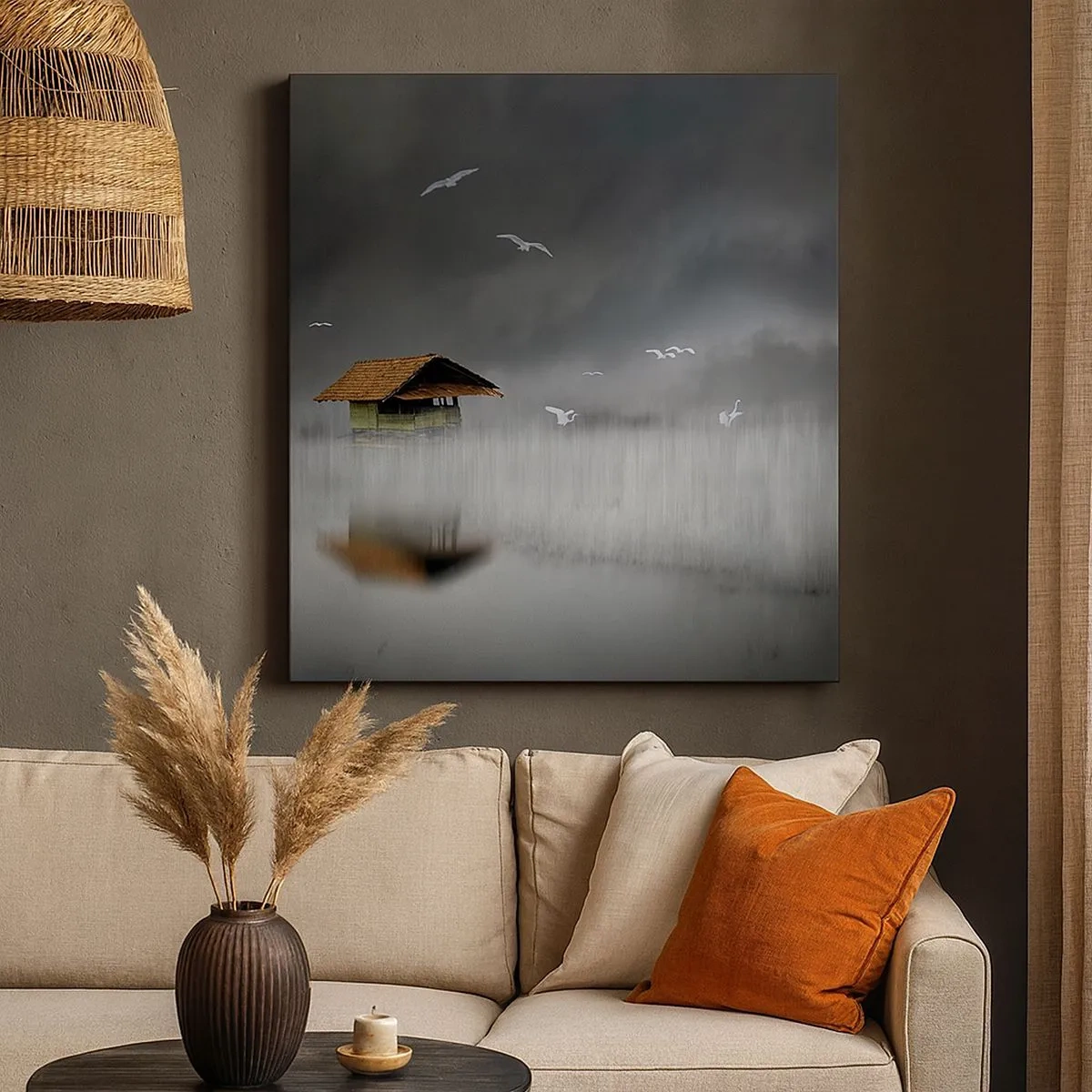 Impression sur toile - Image sur toile - A l'abri de la pluie - 30x30 cm