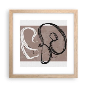 Affiche dans un chêne clair - Poster - Composition – la recherche de la plénitude - 30x30 cm