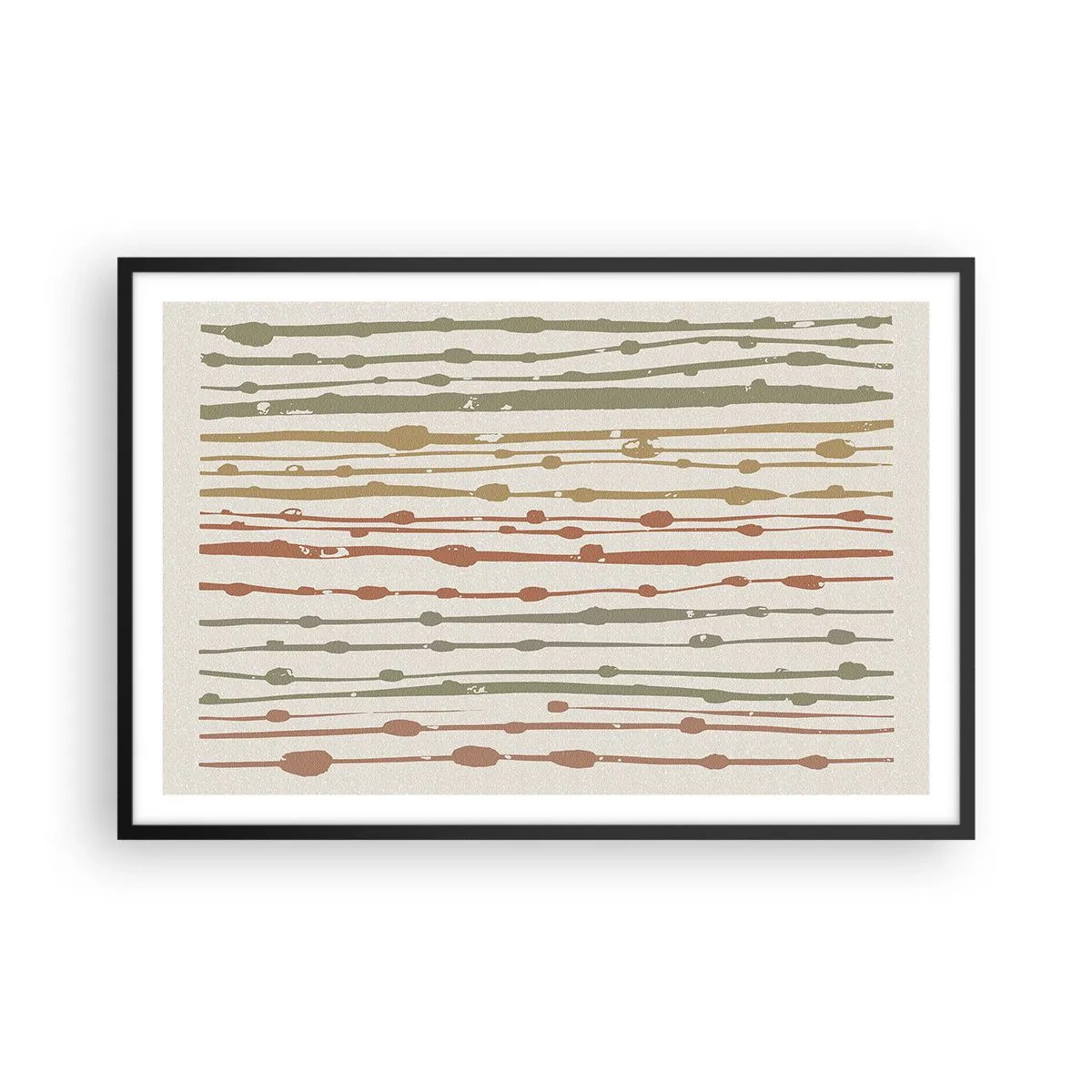 Affiche dans un cadre noir - Poster - Notation musicale des couleurs - 91x61 cm