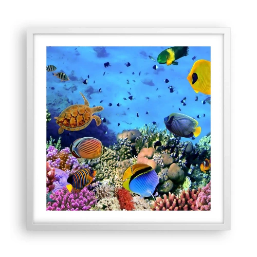 Affiche dans un cadre blanc - Poster - Et que sait-on de la vie… - 50x50 cm