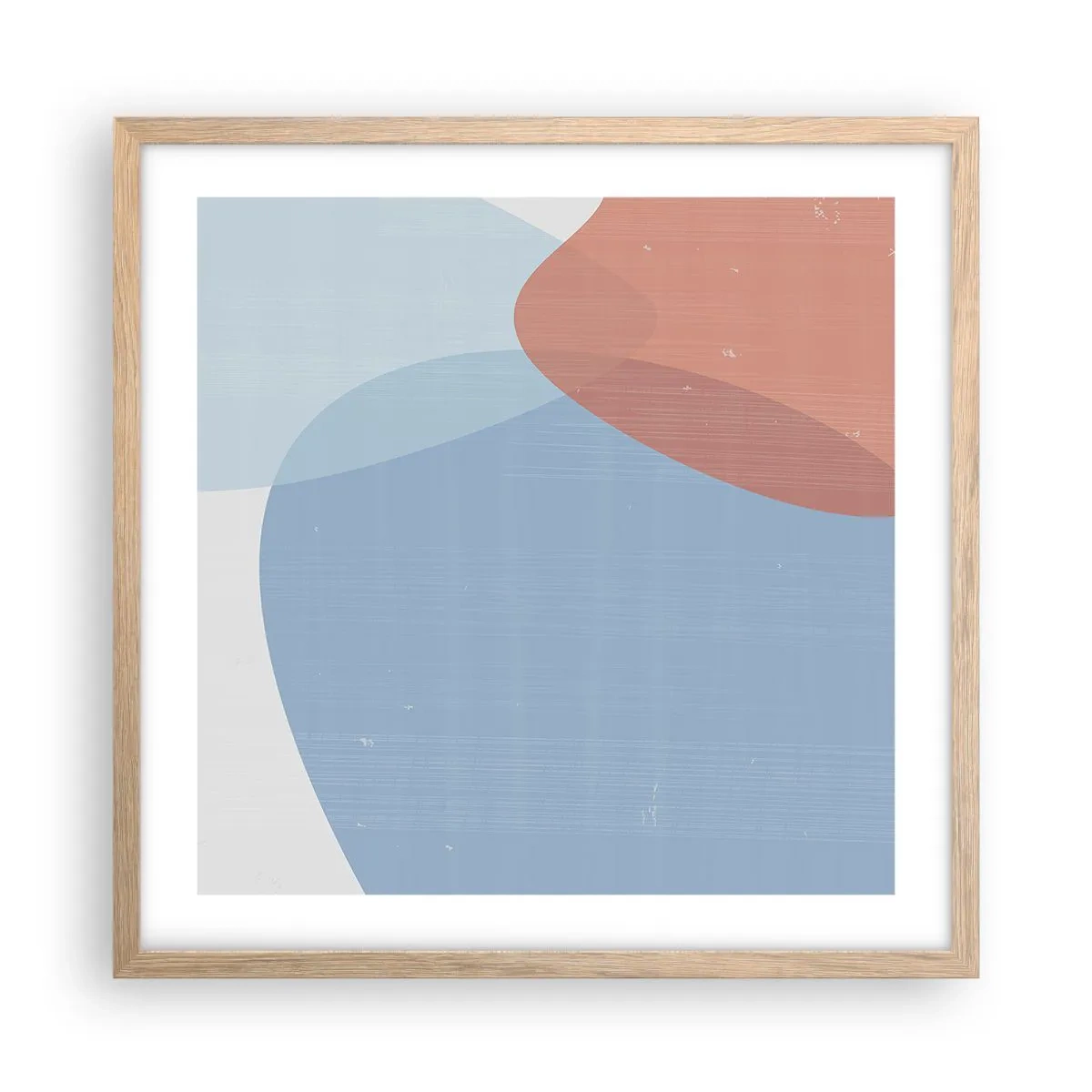 Affiche dans un chêne clair - Poster - Relations pastel - 50x50 cm