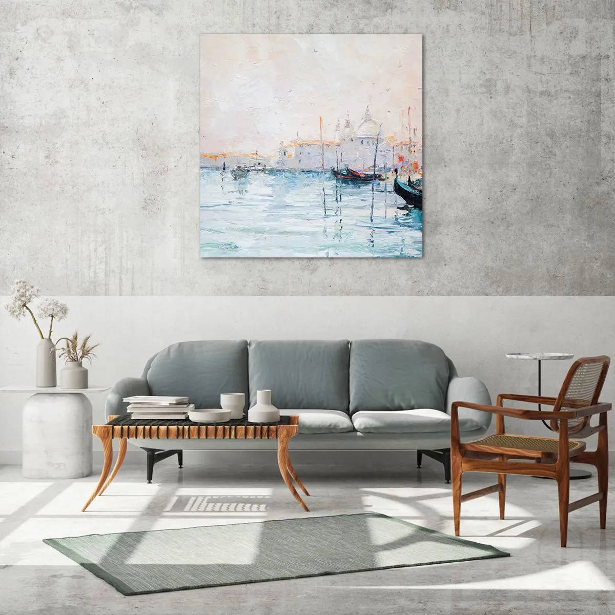 Impression sur verre - Image sur verre - Derrière l'eau, derrière le brouillard - 70x70 cm