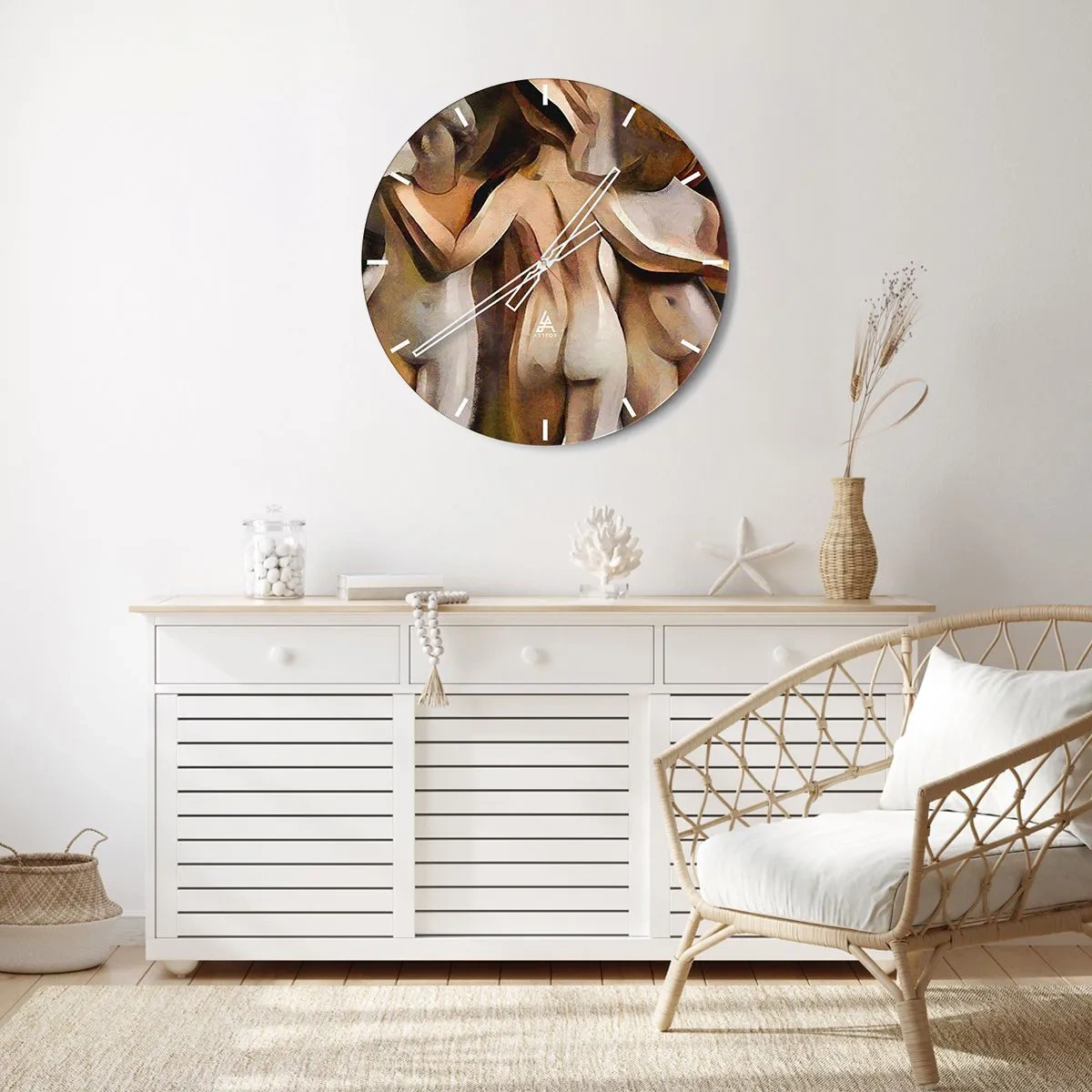 Horloge murale - Pendule murale - Trois Grâces 2.0 - 40x40 cm