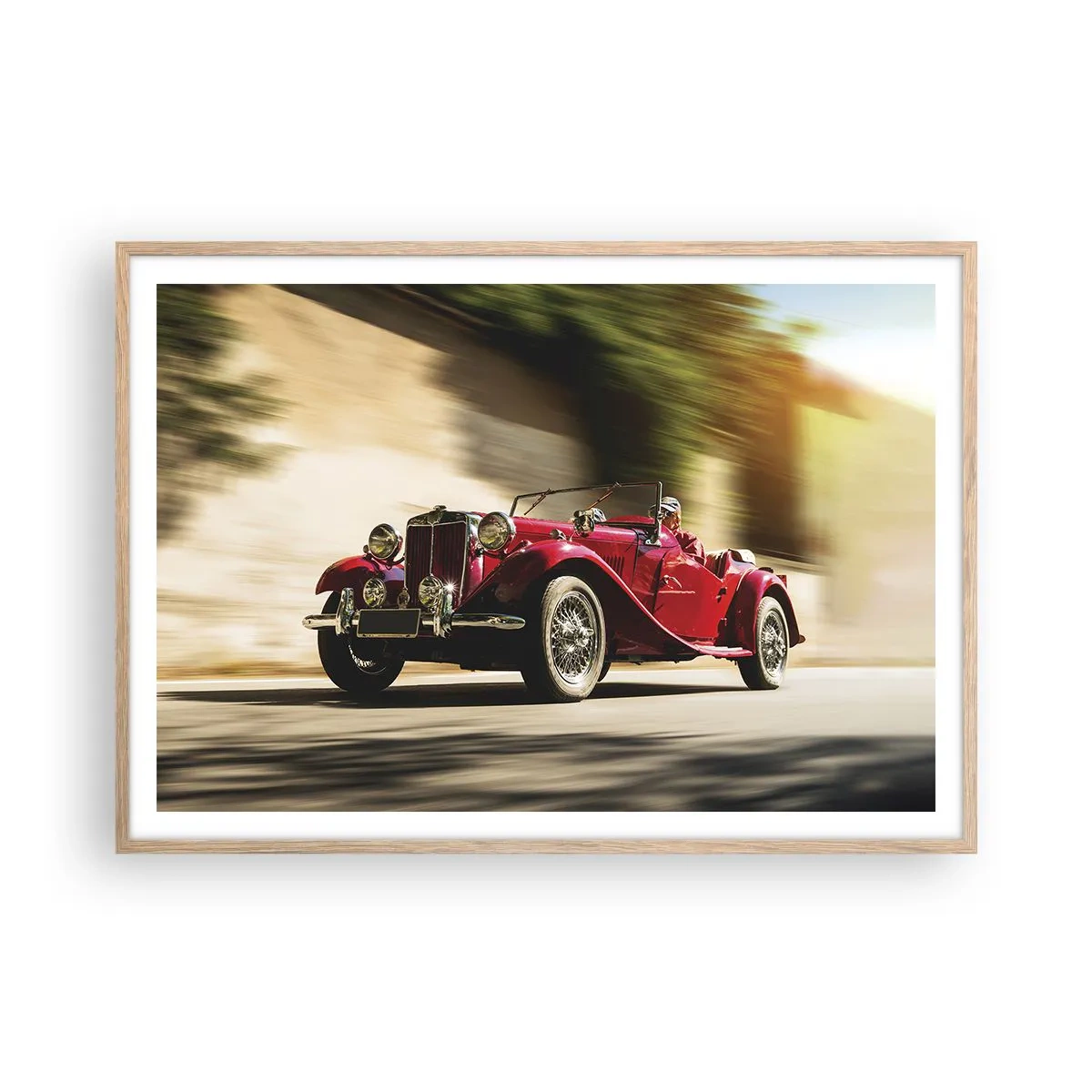 Affiche dans un chêne clair - Poster - Plus belle que Nike de Samothrace - 100x70 cm