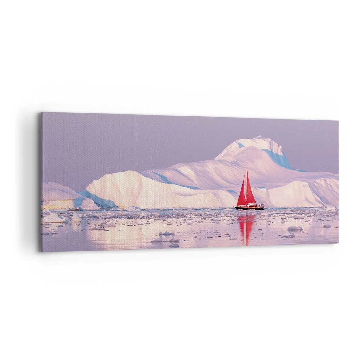 Impression sur toile - Image sur toile - La chaleur de la voile, le froid de la glace - 100x40 cm