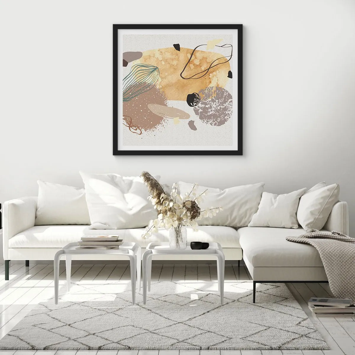 Affiche dans un cadre noir - Poster - Plumcologie appliquée - 60x60 cm