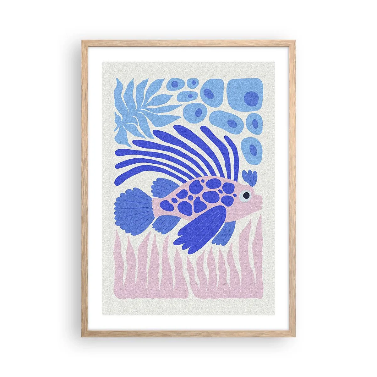 Affiche dans un chêne clair - Poster - Dans son élément - 50x70 cm