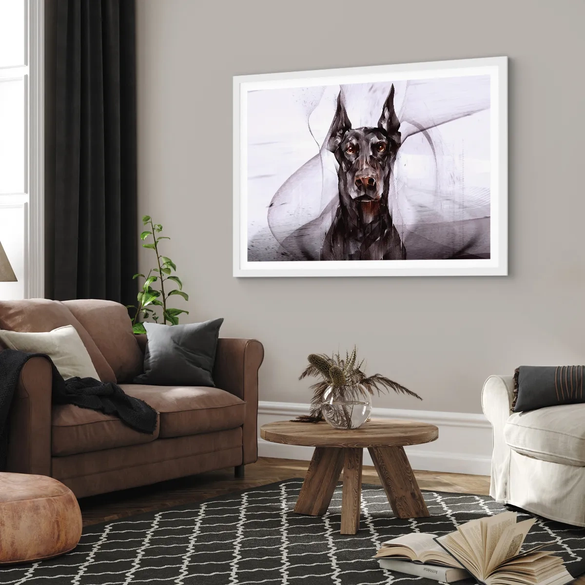 Affiche dans un cadre blanc - Poster - Né noble - 40x30 cm