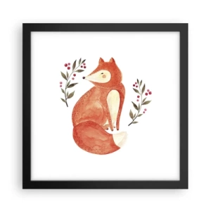 Affiche dans un cadre noir - Poster - Petit rouquin - 30x30 cm