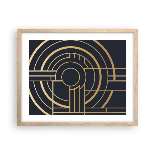 Affiche dans un chêne clair - Poster - Rotation des éléments - 50x40 cm