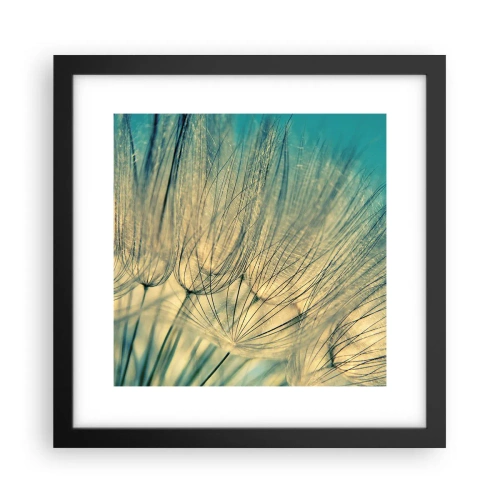Affiche dans un cadre noir - Poster - En attente du vent - 30x30 cm