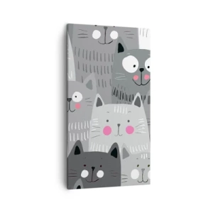 Impression sur toile - Image sur toile - Le monde des chats - 45x80 cm