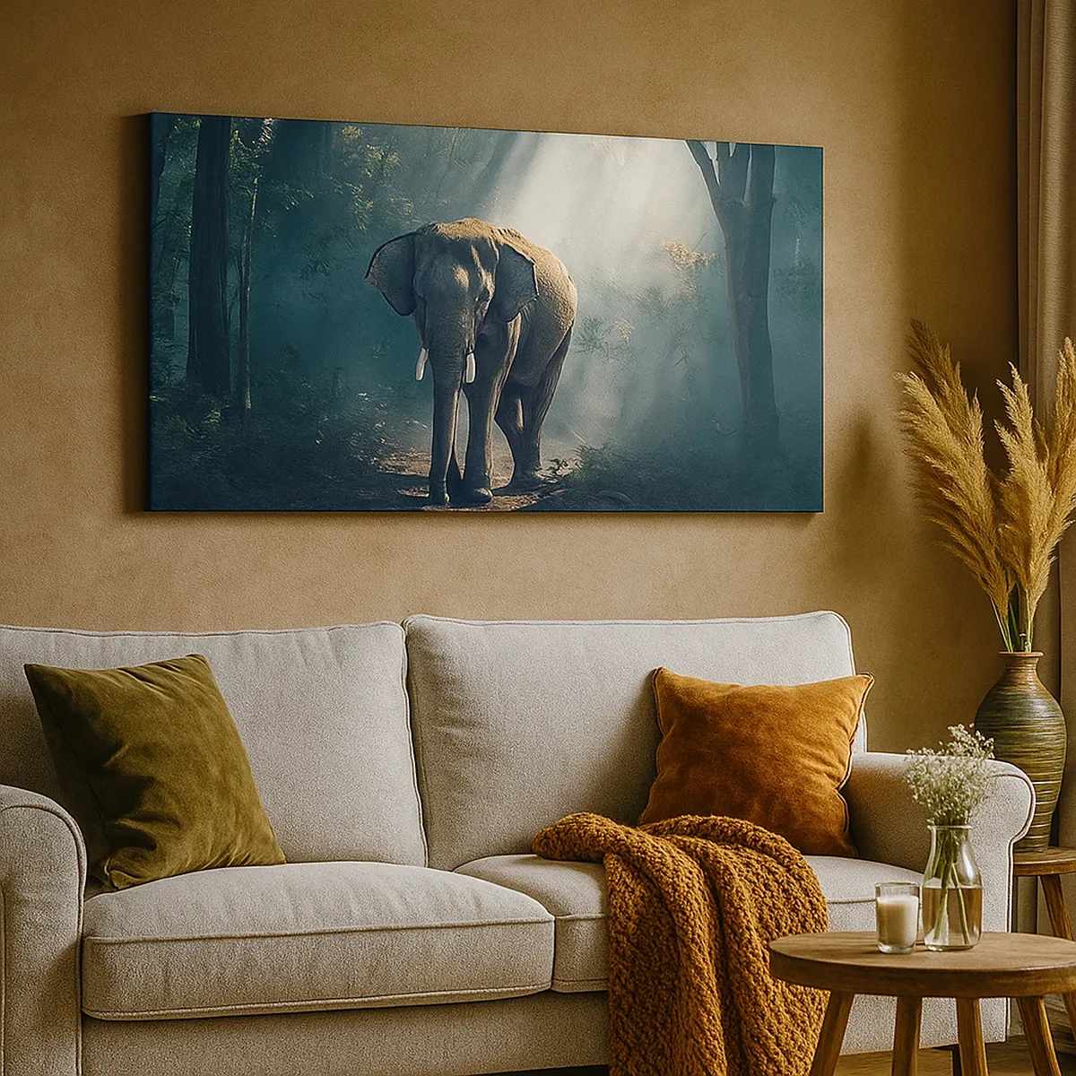 Impression sur toile - Image sur toile - Une balade tranquille - 30x30 cm