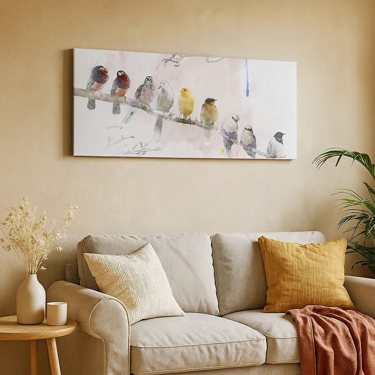 Impression sur toile - Image sur toile - Rencontre ailée - 30x30 cm