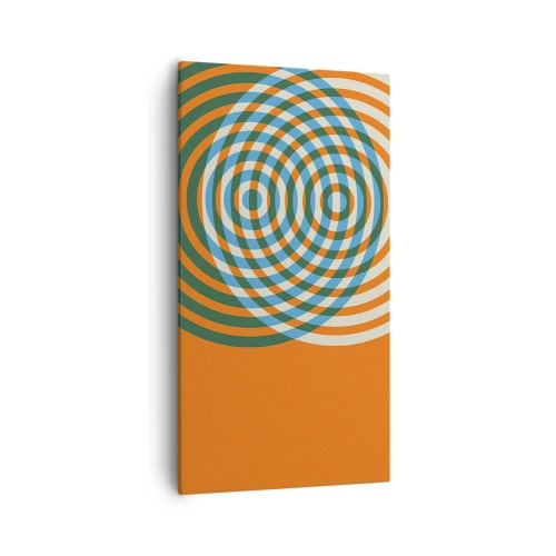 Impression sur toile - Image sur toile - Variation circulaire abstraite - 55x100 cm