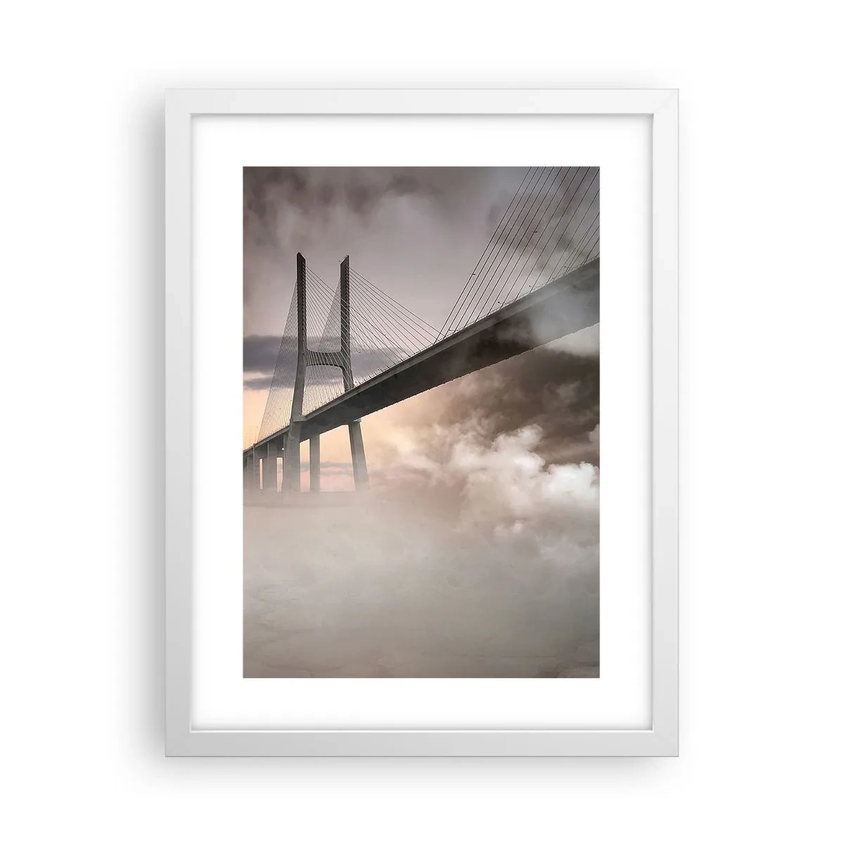 Affiche dans un cadre blanc - Poster - Sur la rivière qui n'existe pas - 30x40 cm