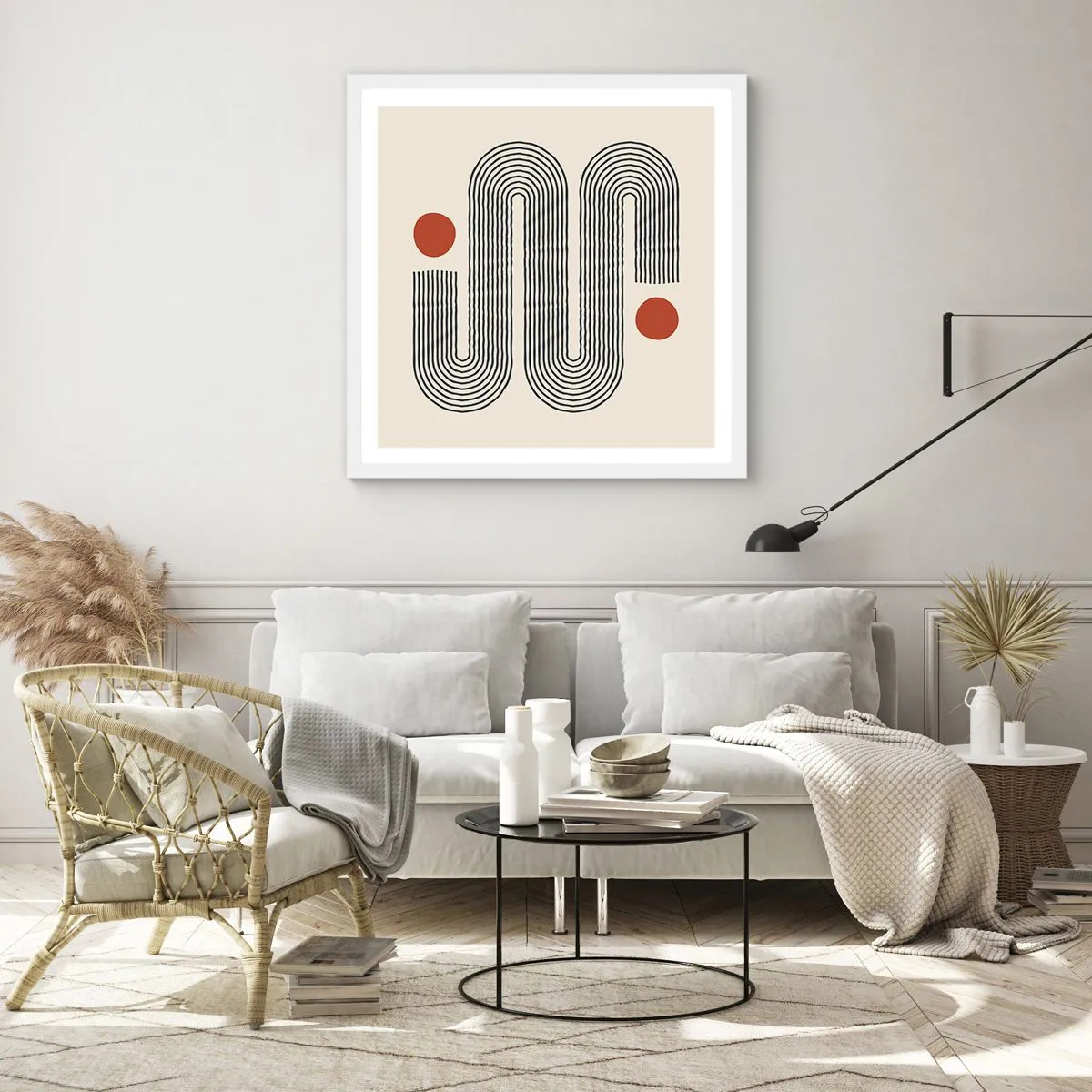 Affiche dans un cadre blanc - Poster - Du début à la fin - 30x30 cm