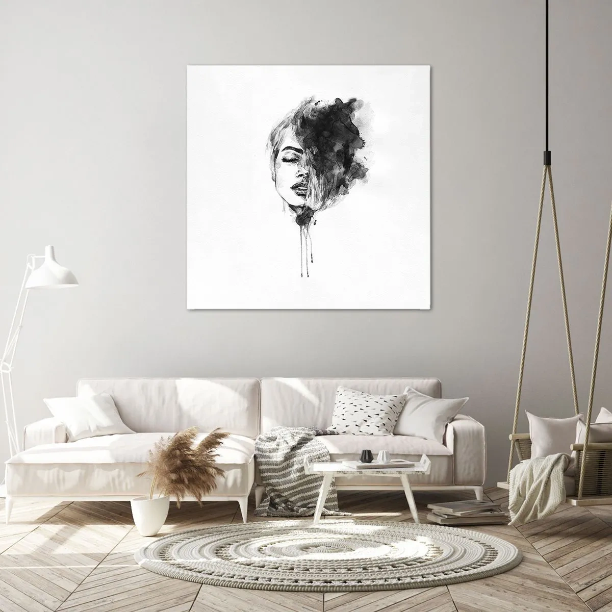 Impression sur toile - Image sur toile - De quoi rêve la fille - 30x30 cm