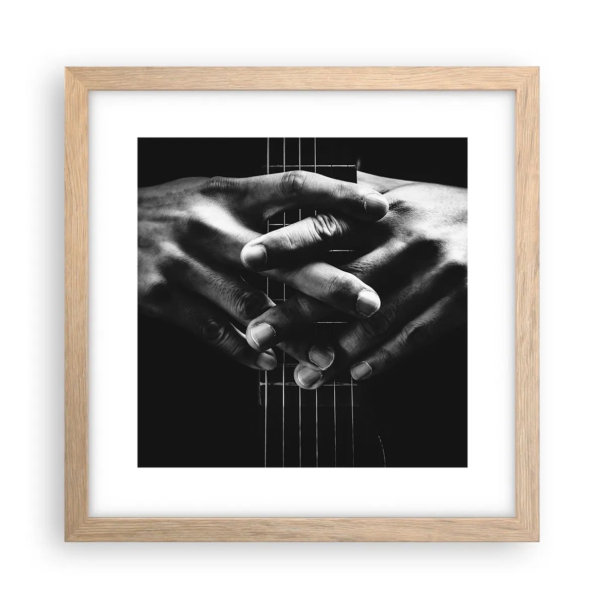 Affiche dans un chêne clair - Poster - Prière d'artiste - 30x30 cm