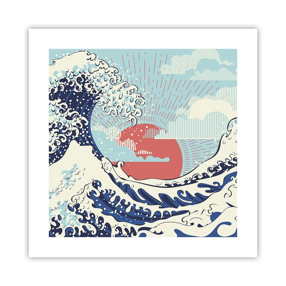 Affiche - Poster - D'une inspiration japonnaise - 40x40 cm