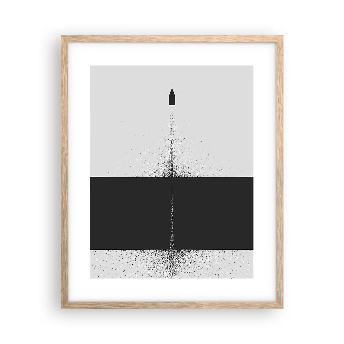 Affiche dans un chêne clair - Poster - Droit au but - 40x50 cm