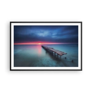 Affiche dans un cadre noir - Poster - Entre le ciel et la terre - 91x61 cm