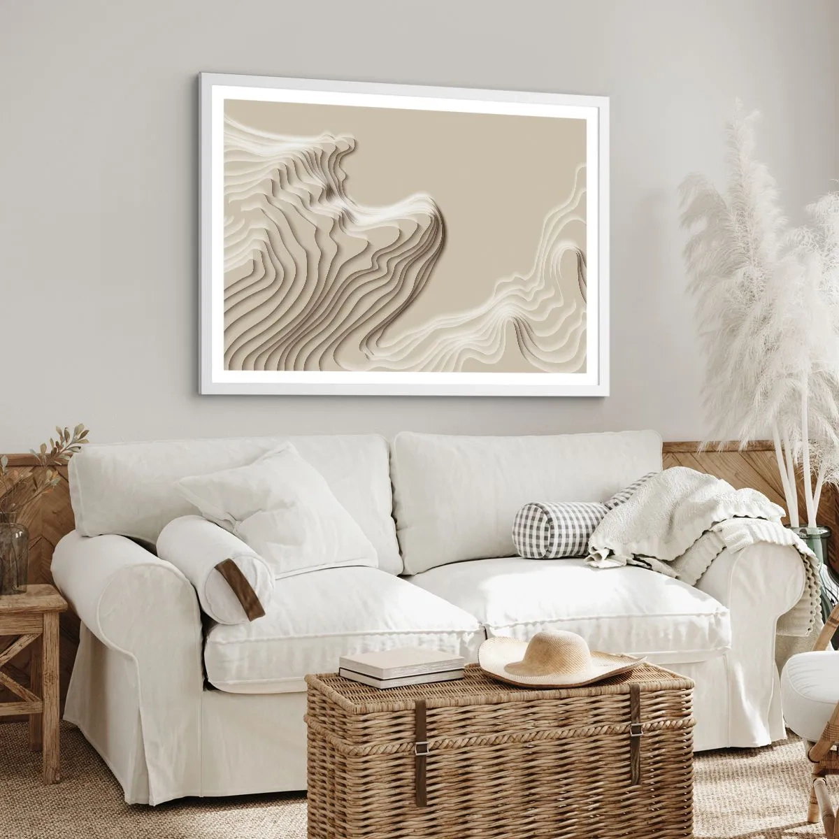 Affiche dans un cadre blanc - Poster - Topographie artistique - 50x40 cm