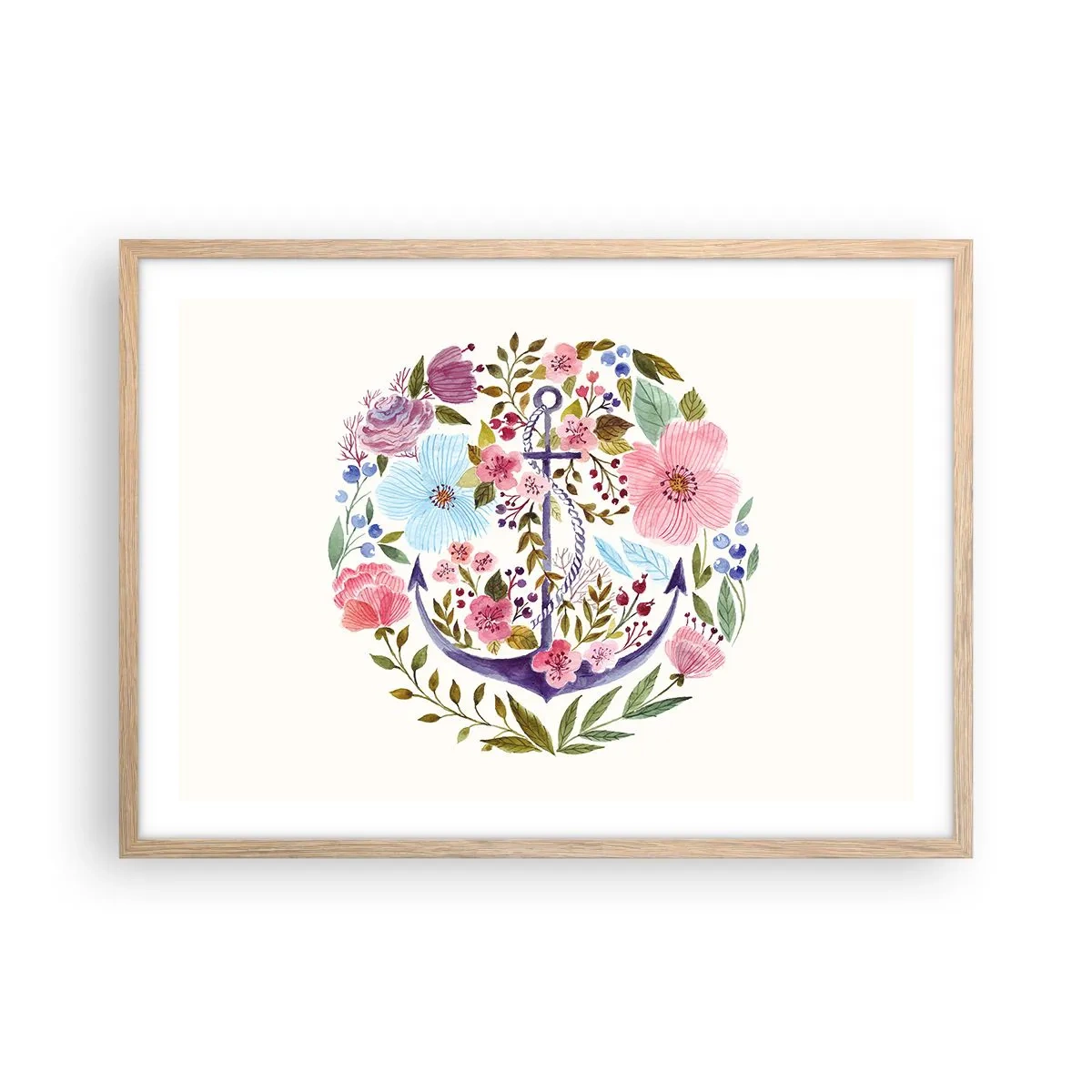 Affiche dans un chêne clair - Poster - Le beau rêve du marin - 70x50 cm