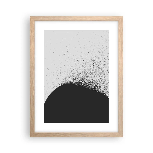 Affiche dans un chêne clair - Poster - Mouvement des molécules - 30x40 cm