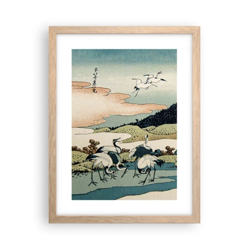 Affiche dans un chêne clair - Poster - Avec une âme japonnaise - 30x40 cm