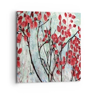 Impression sur toile - Image sur toile - Arbre en écarlate - 70x70 cm
