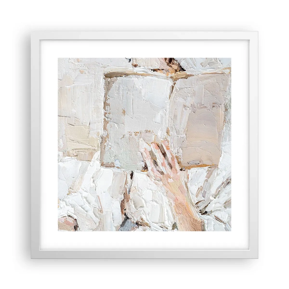 Affiche dans un cadre blanc - Poster - Dans un autre monde - 40x40 cm