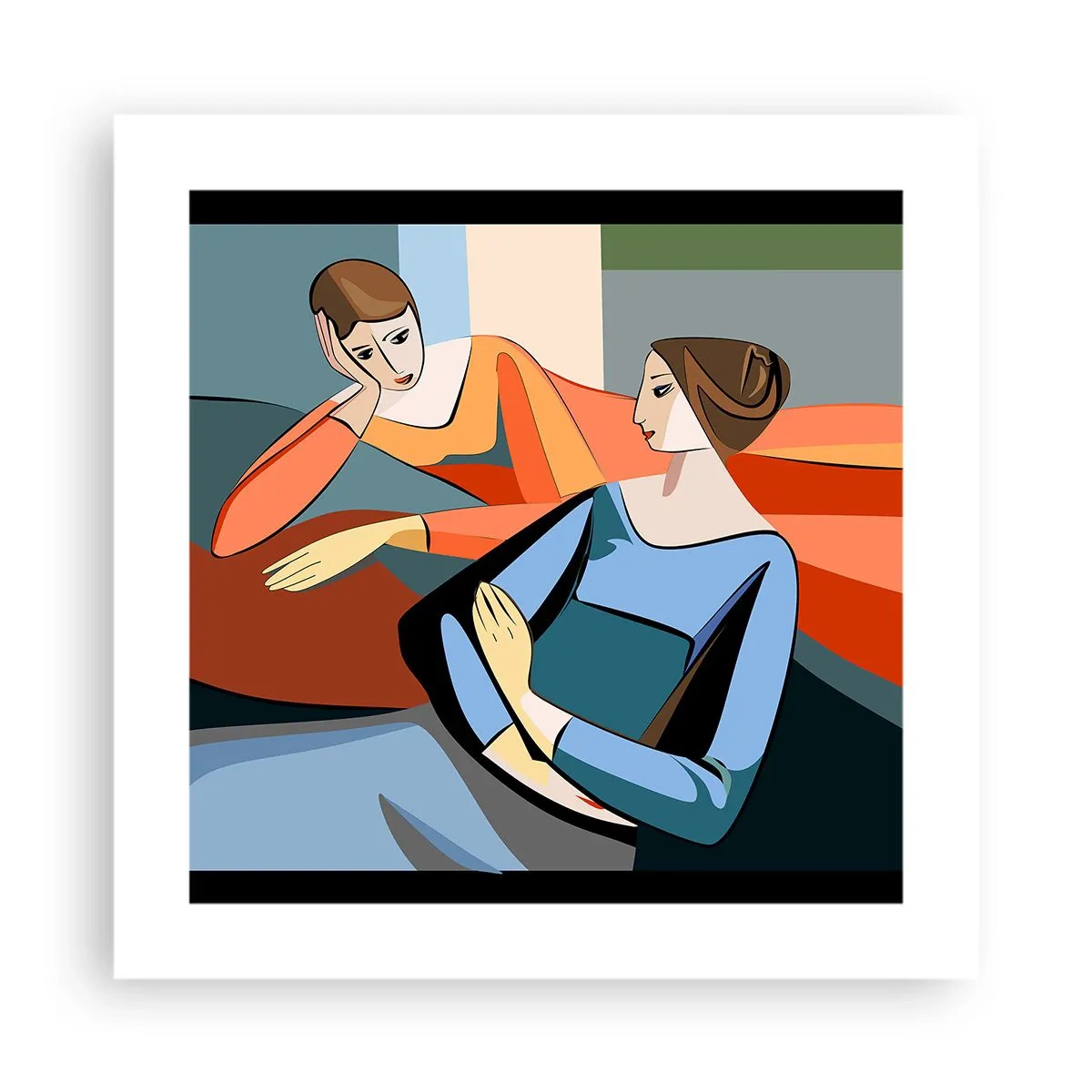 Affiche - Poster - Un moment de confiance - 40x40 cm