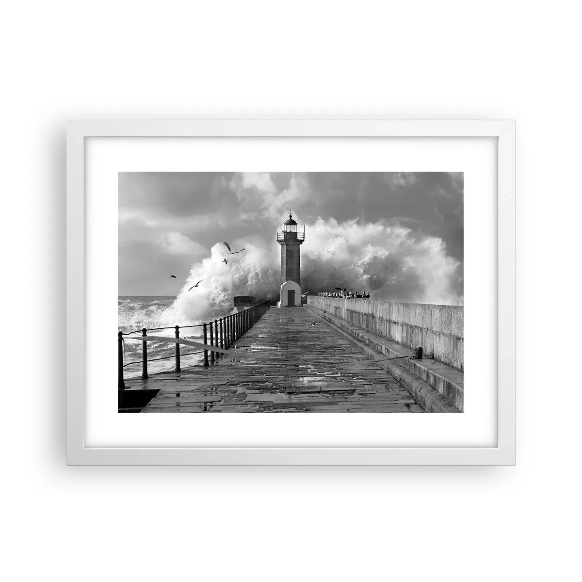 Affiche dans un cadre blanc - Poster - Sans peur - 40x30 cm