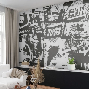 Papier peint sur mesure Premium Sand - Ordre ou chaos? - Abstraction, Graphique, Morceau
