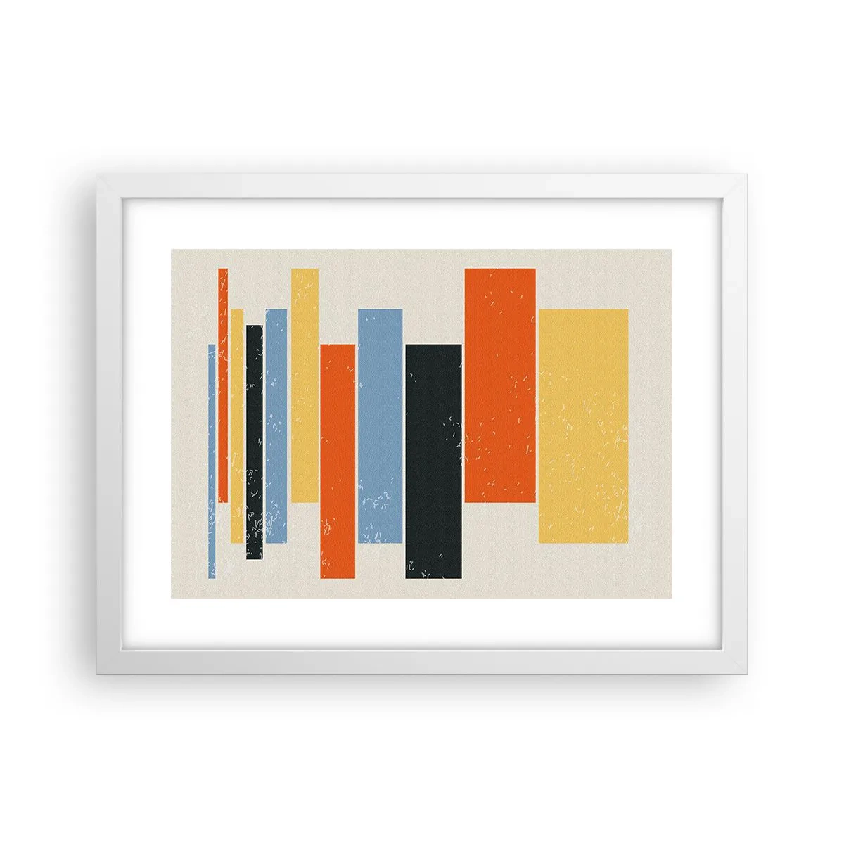 Affiche dans un cadre blanc - Poster - Notation musicale - 40x30 cm