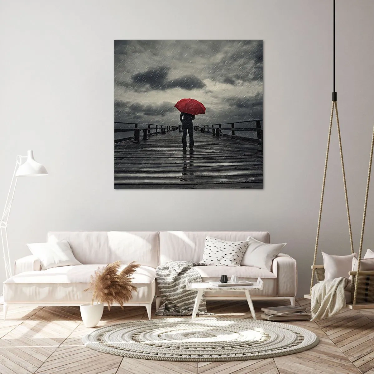 Impression sur toile - Image sur toile - Peu importe qu'il pleuve - 50x50 cm