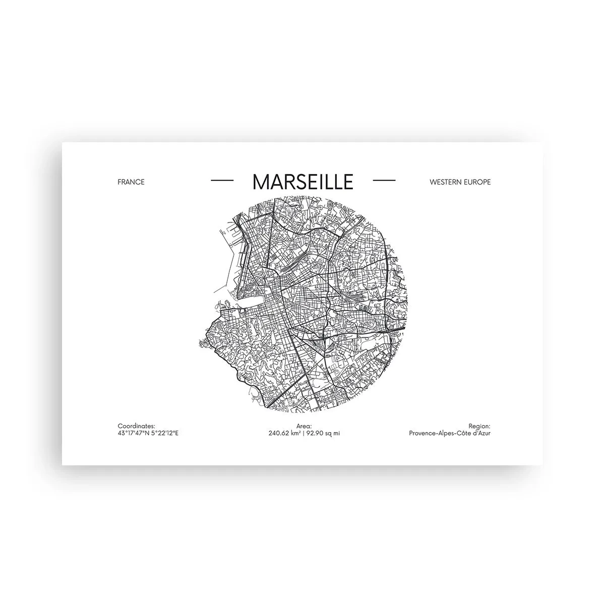 Affiche - Poster - Anatomie de Marseille - 91x61 cm