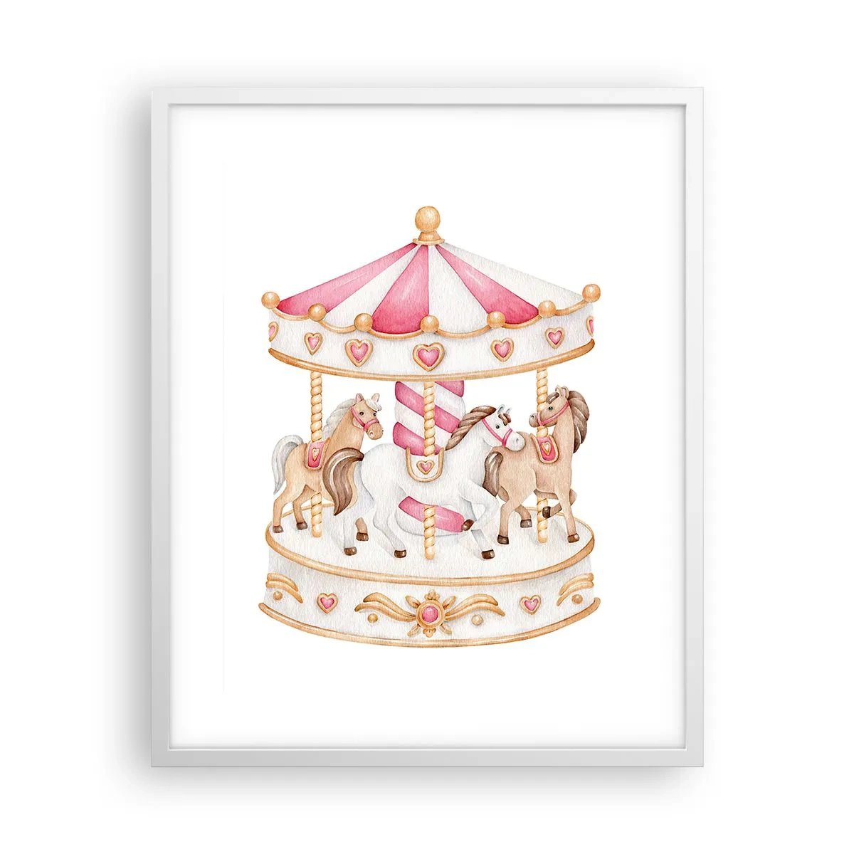 Affiche dans un cadre blanc - Poster - Le doux monde de l'enfance - 40x50 cm