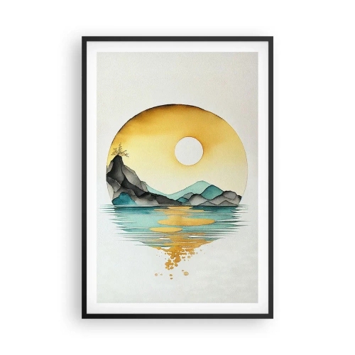 Affiche dans un cadre noir - Poster - Dans le cercle de la beauté - 61x91 cm