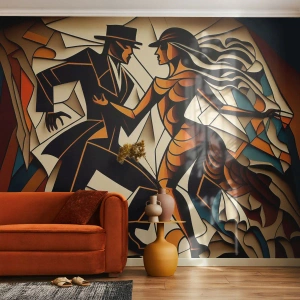 Papier peint sur mesure Autocollant Deluxe - Danse de passion et de volupté - Cubisme, Danse, Couple