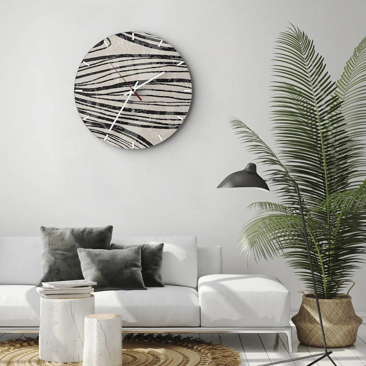 Horloge murale - Pendule murale - Ligne de marécage - 40x40 cm