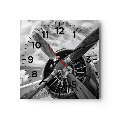 Horloge murale - Pendule murale - Dompteur de ciel - 30x30 cm