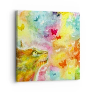 Impression sur toile - Image sur toile - Bayou-bayou au paradis des chats - 30x30 cm