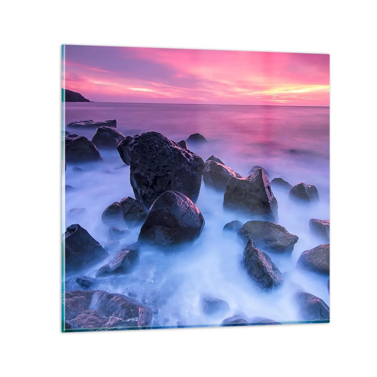 Impression sur verre - Image sur verre - Naissance dans la lumière et le brouillard - 70x70 cm