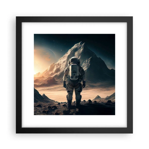 Affiche dans un cadre noir - Poster - Nouveau défi - 30x30 cm